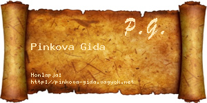 Pinkova Gida névjegykártya